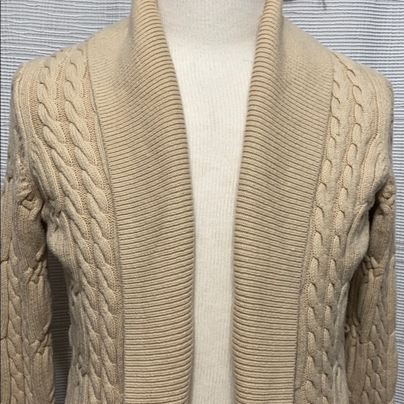 Tommy Hilfiger Open Front Cable Knit Cardigan - Picture 2 of 5